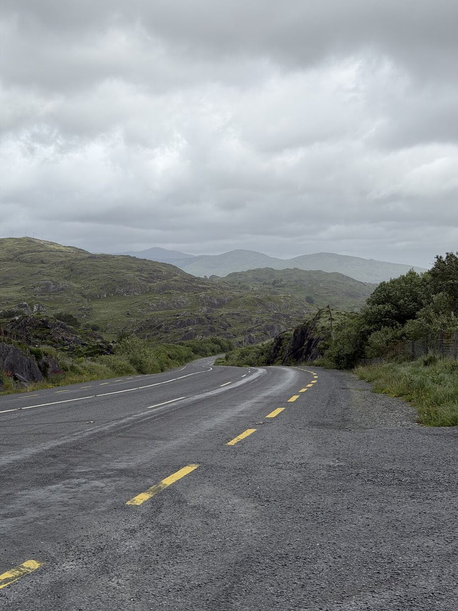 A sweeping empty road across the Beara Peninsula on day four