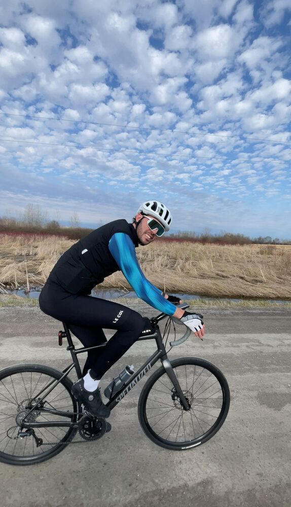 Rider on the Rouge to Goodwood gravel loop